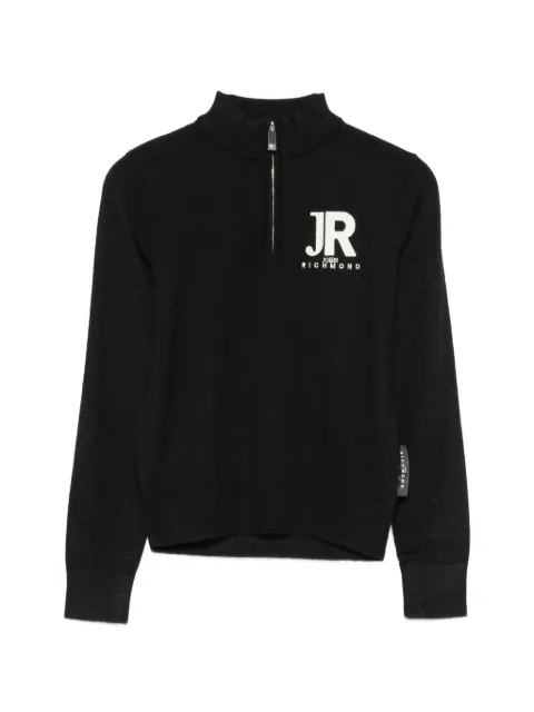 John Richmond Junior jersey con media cremallera y logo