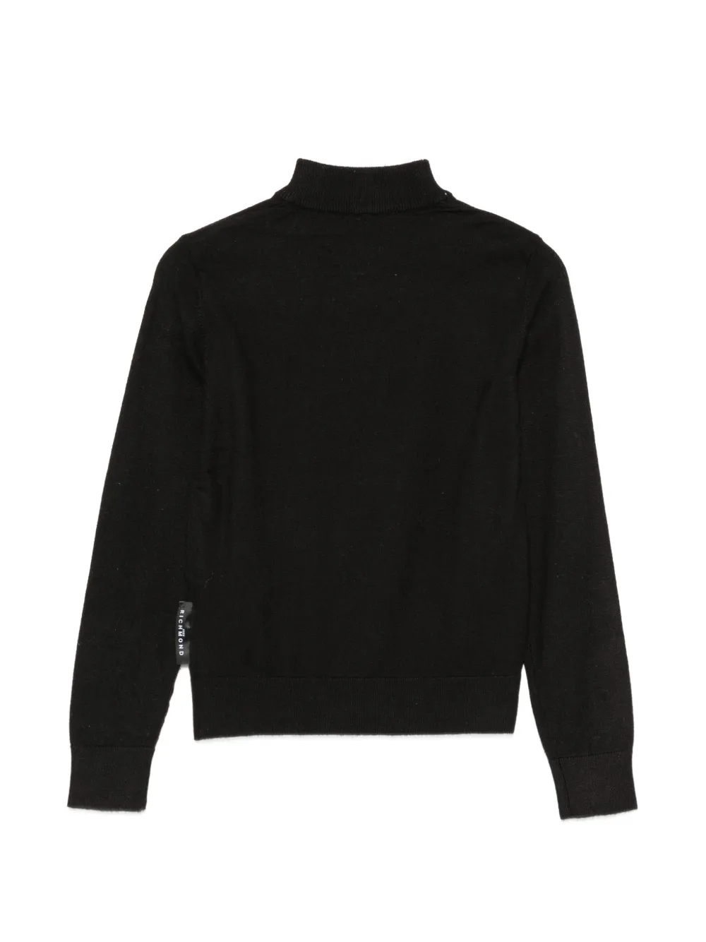 John Richmond Junior Trui met logo-print en halve rits Zwart