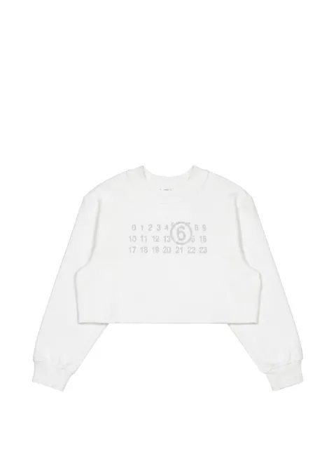 MM6 Maison Margiela Kids sudadera corta con detalle de números