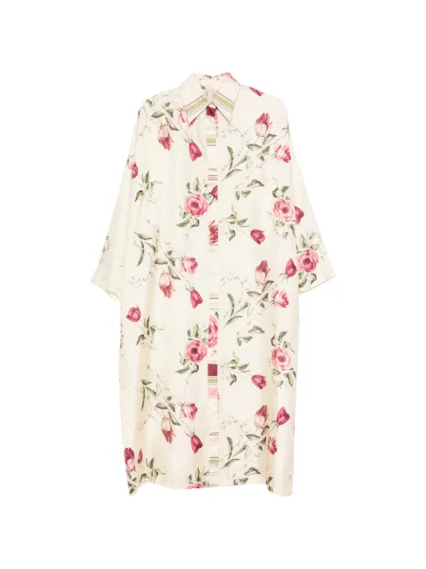 Antonio Marras floral-print shirt midi dress