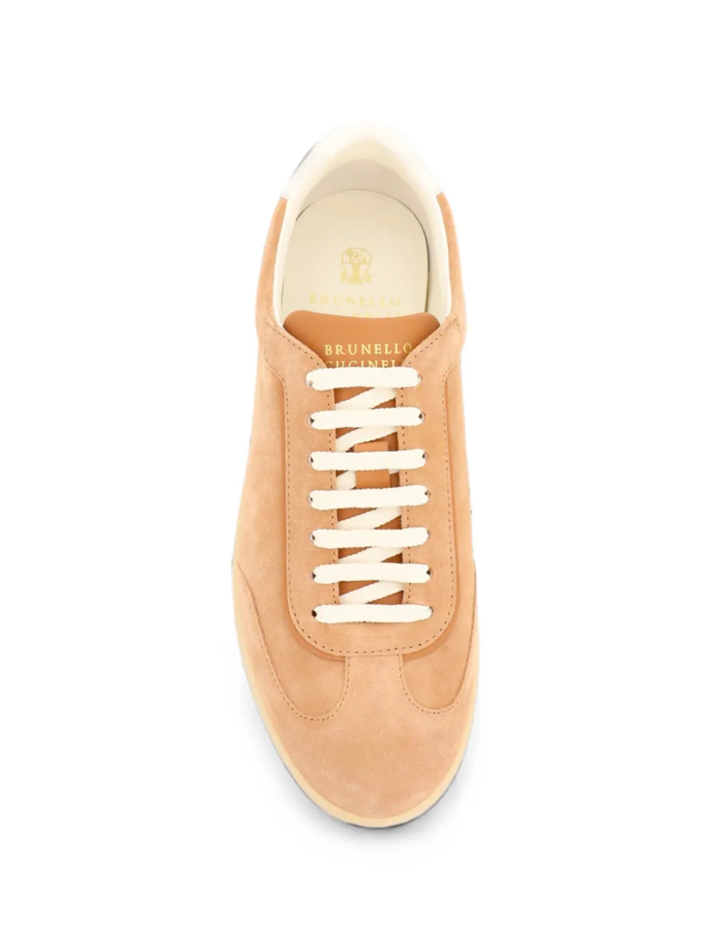 Brunello Cucinelli suede panelled sneakers Beige