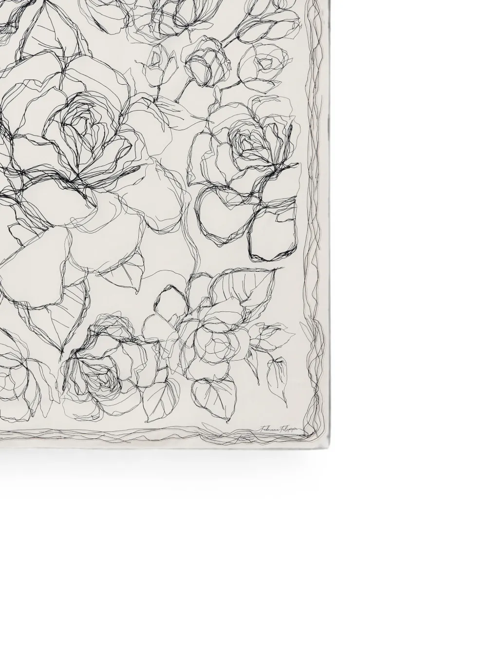 Fabiana Filippi Sjaal met bloemenprint Wit