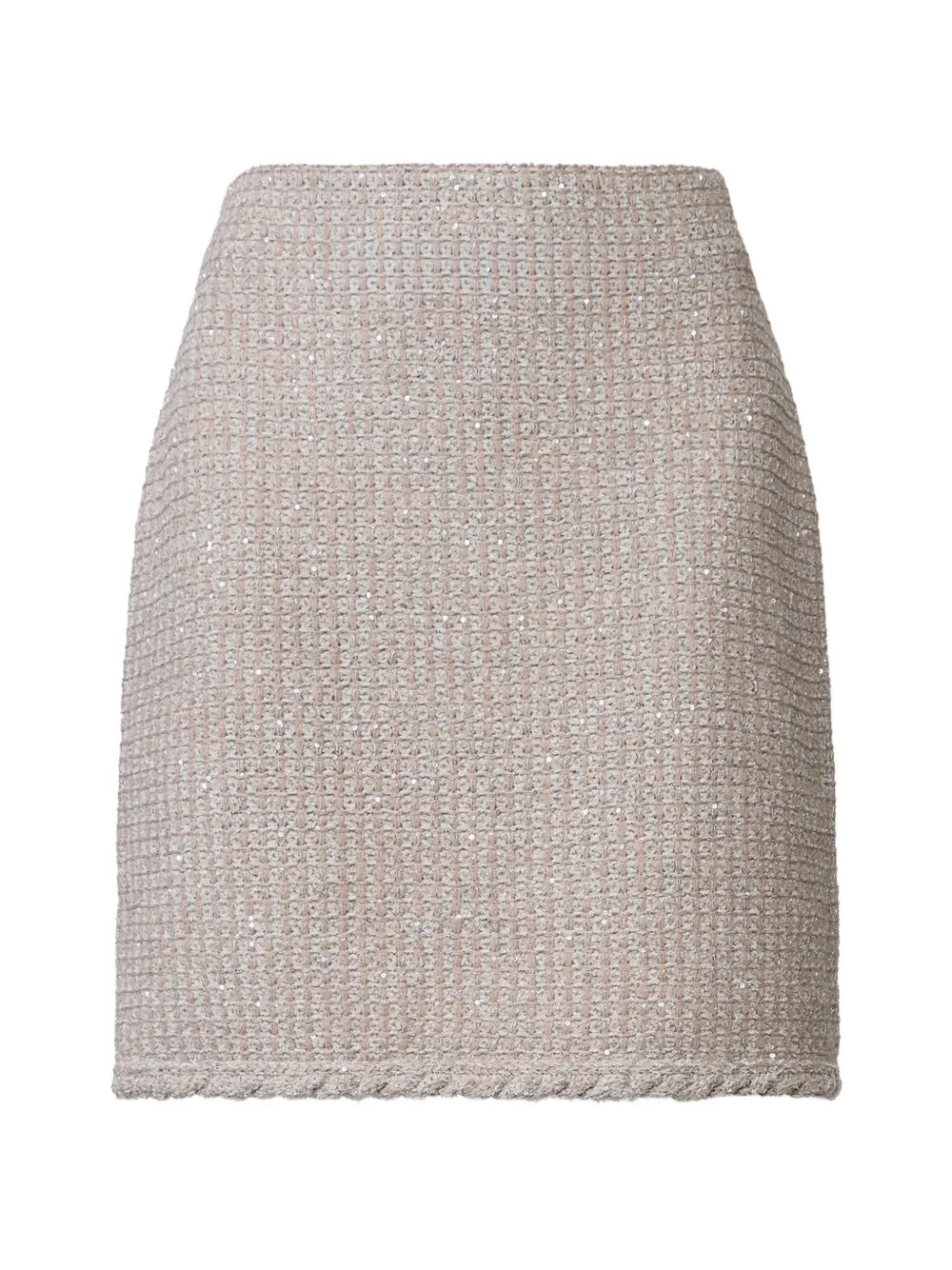 Fabiana Filippi sequin-embellished tweed mini skirt - Toni neutri