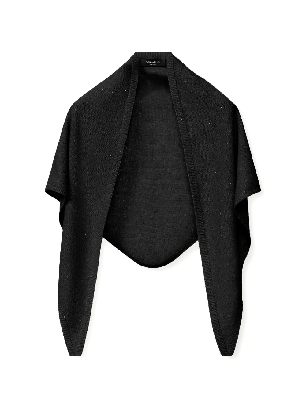 Fabiana Filippi sequin-embellished knitted scarf - Nero