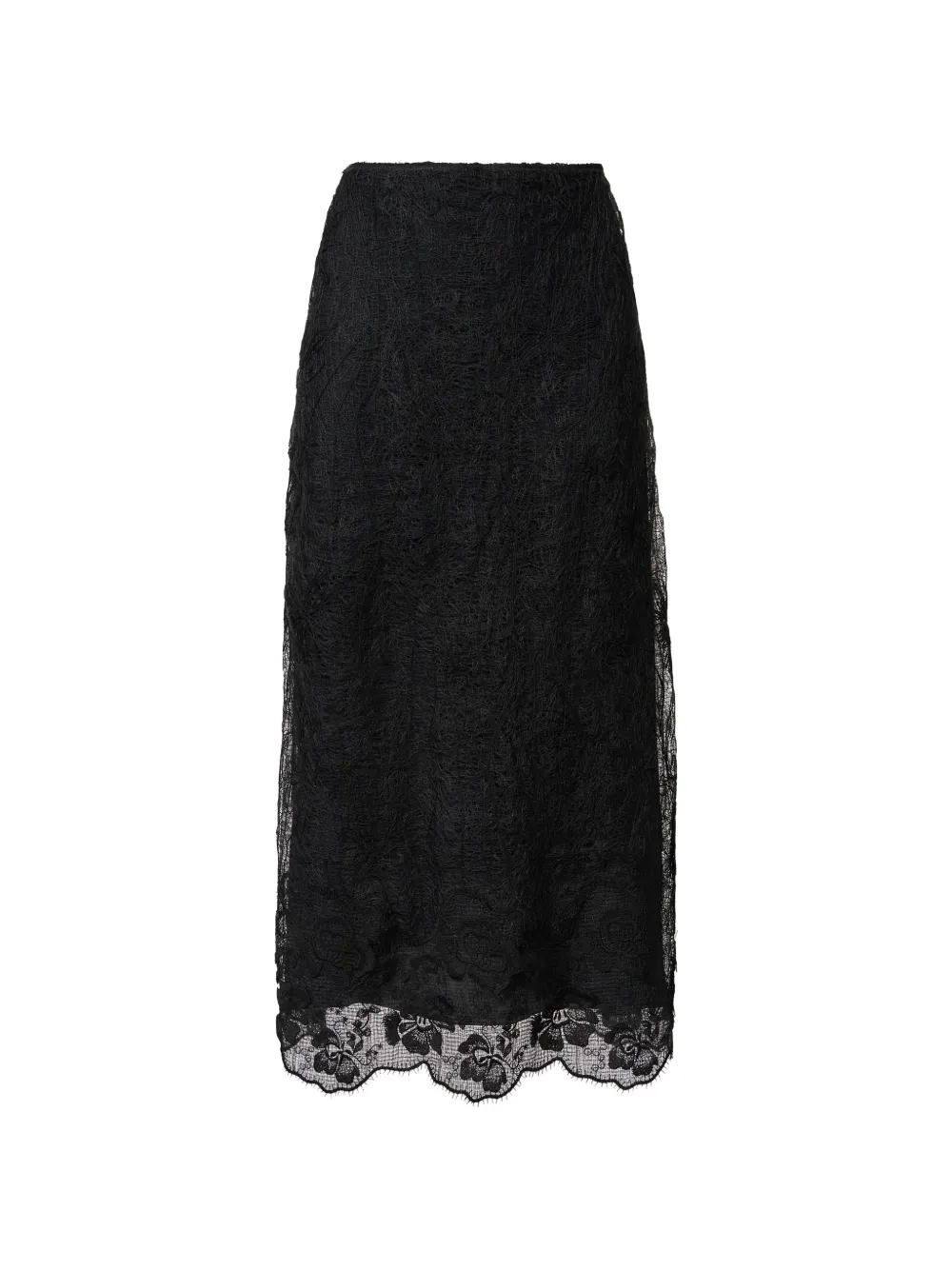 Fabiana Filippi floral-lace midi skirt - Noir Fabiana Filippi floral-lace midi skirt - Noir