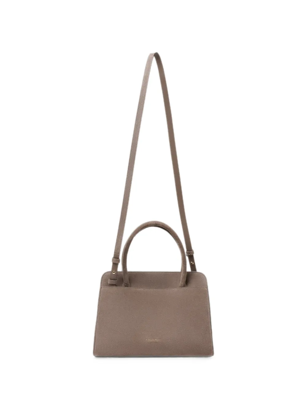 Fabiana Filippi Kleine suède shopper met draaislot Grijs
