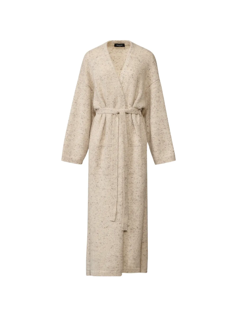 Fabiana Filippi belted flecked maxi cardigan - Toni neutri