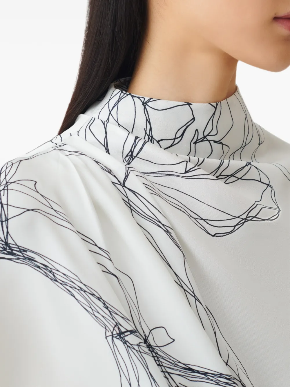 Fabiana Filippi Top met bloemenprint Wit