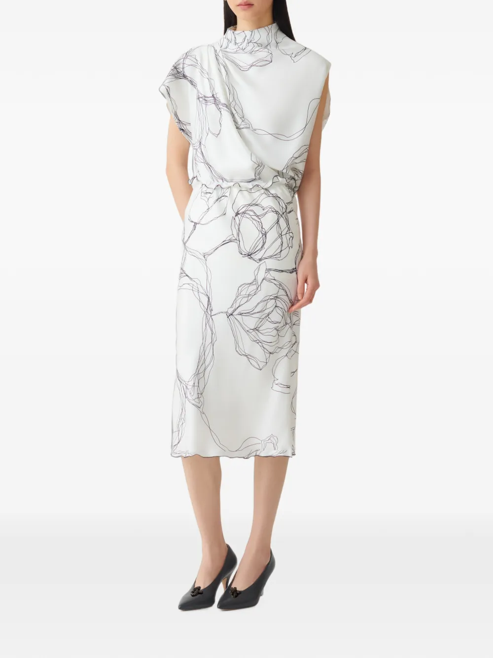 Fabiana Filippi Top met bloemenprint Wit