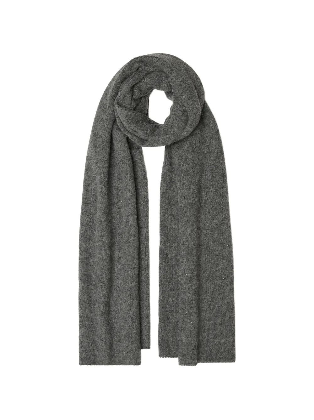 Fabiana Filippi sequin-embellished knitted scarf - Grau