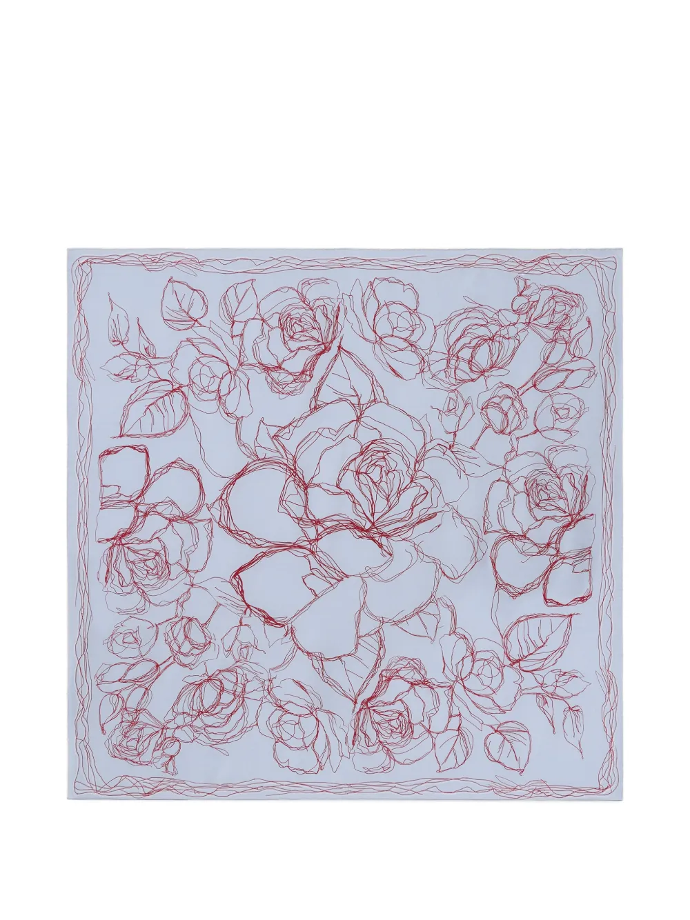 Fabiana Filippi floral-print square scarf - Blu