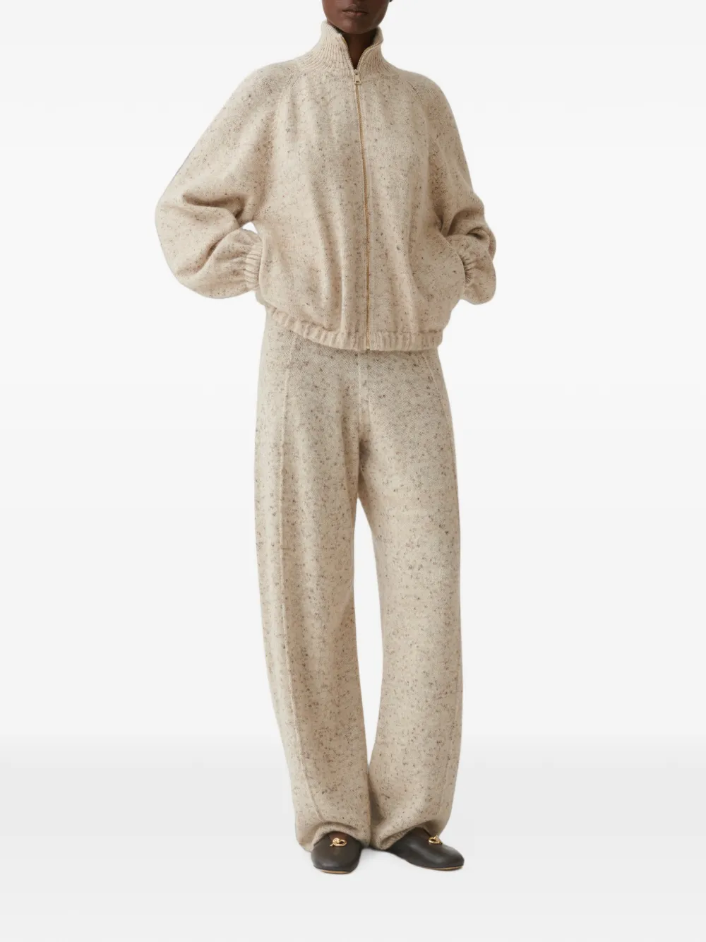 Fabiana Filippi Gebreid vest met vlekken Beige