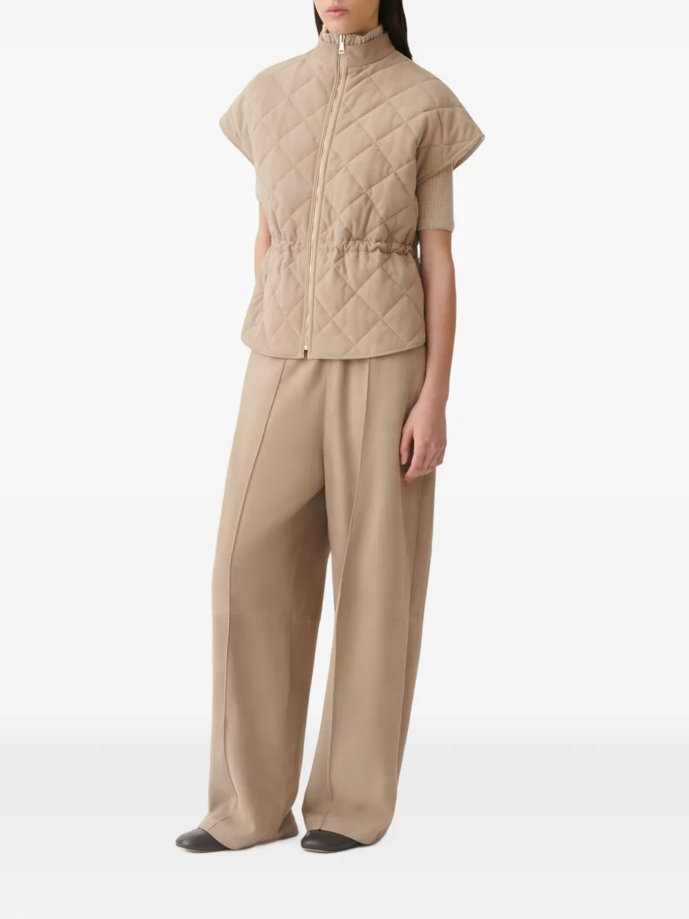 Fabiana Filippi Gewatteerde bodywarmer Beige