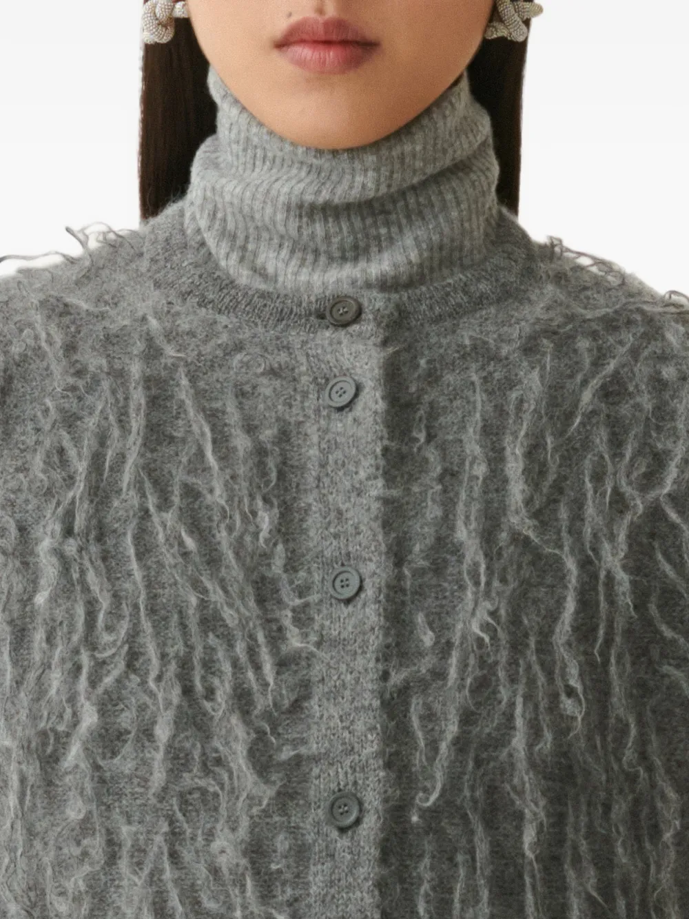 Fabiana Filippi Vest met franje Grijs