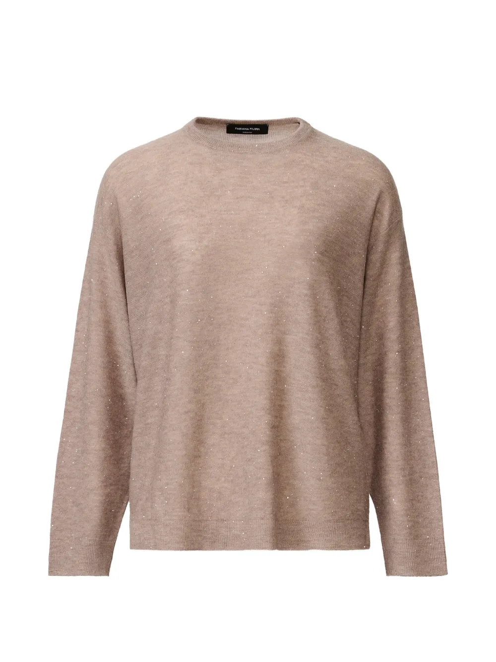 Fabiana Filippi sequin-embellished crew-neck sweater - Toni neutri