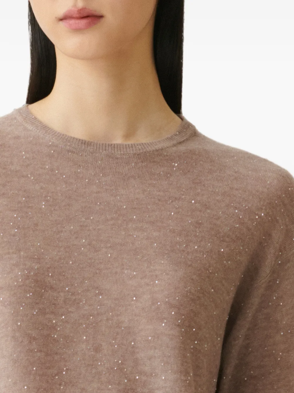 Fabiana Filippi Trui met pailletten Beige