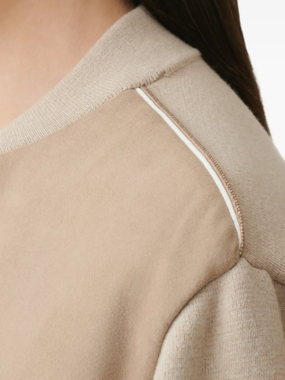 Fabiana Filippi Jack met vlakken Beige