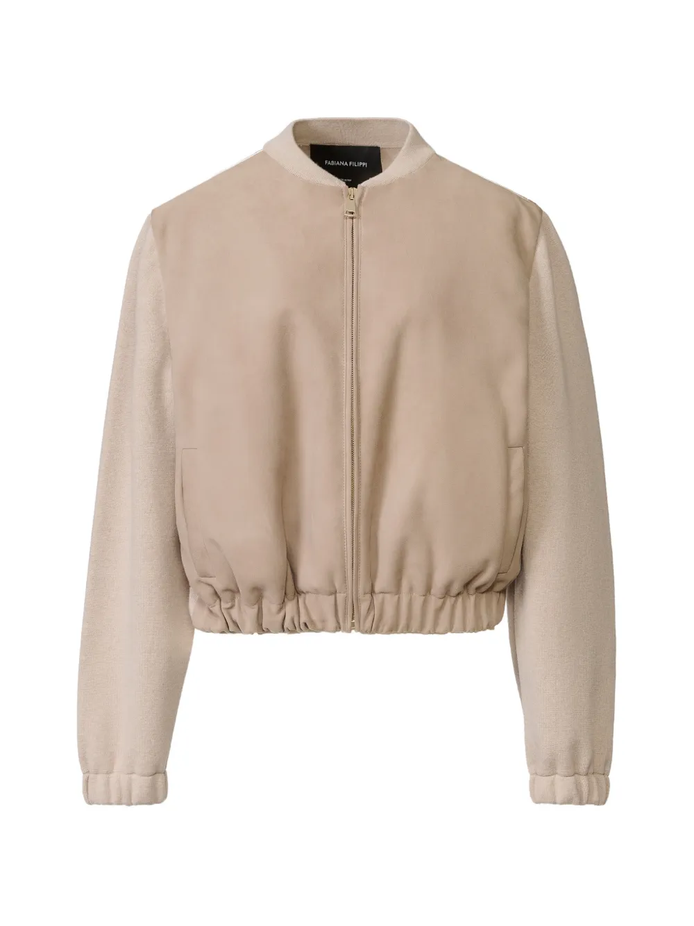 Fabiana Filippi panelled zip-up jacket - Toni neutri