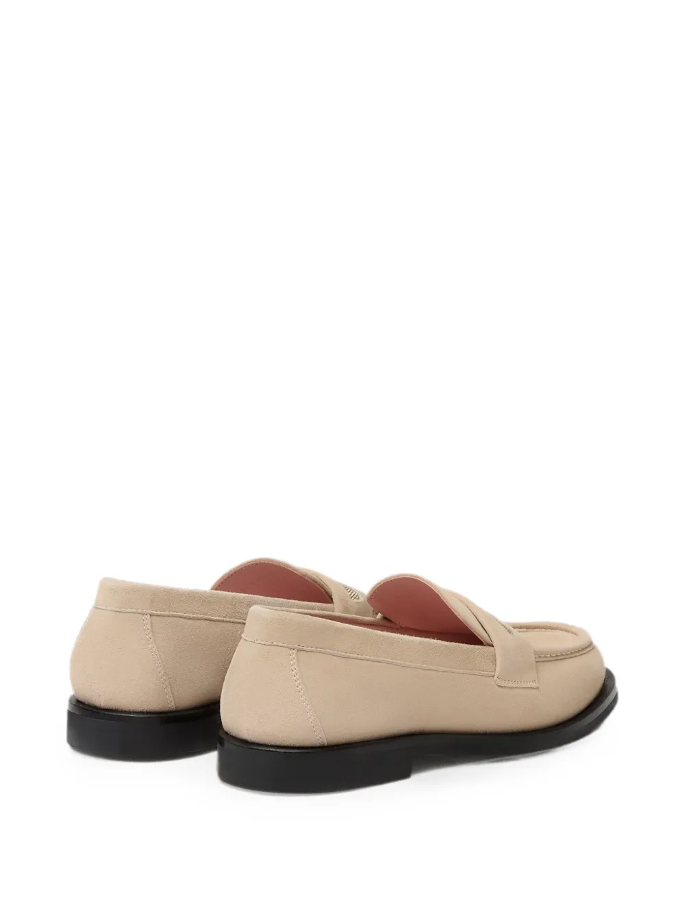 Fabiana Filippi bead-embellished suede loafers Beige
