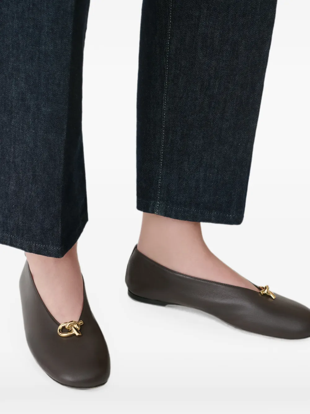 Fabiana Filippi knot-detail ballet flats Bruin
