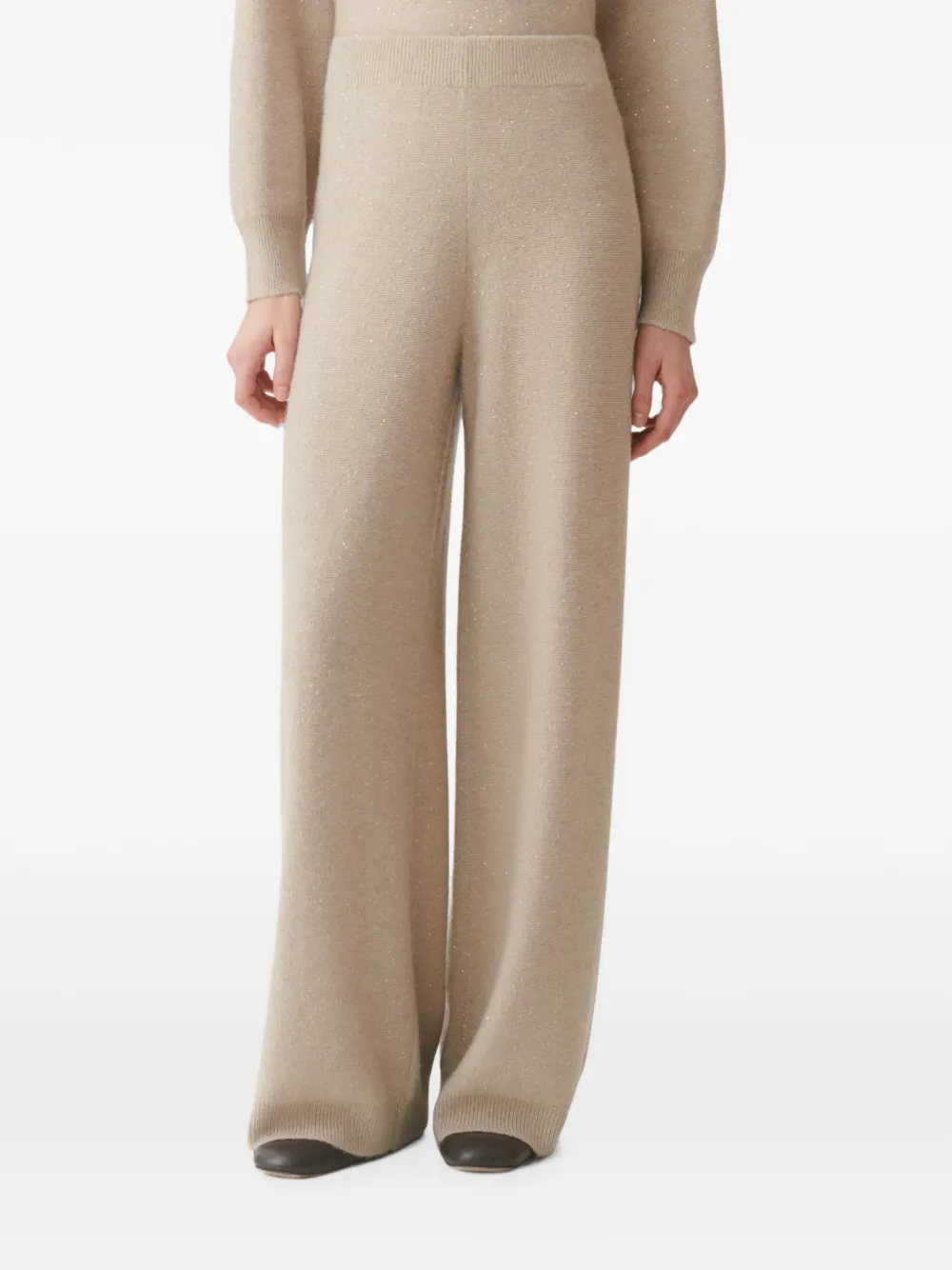Fabiana Filippi Broek verfraaid met pailletten Beige