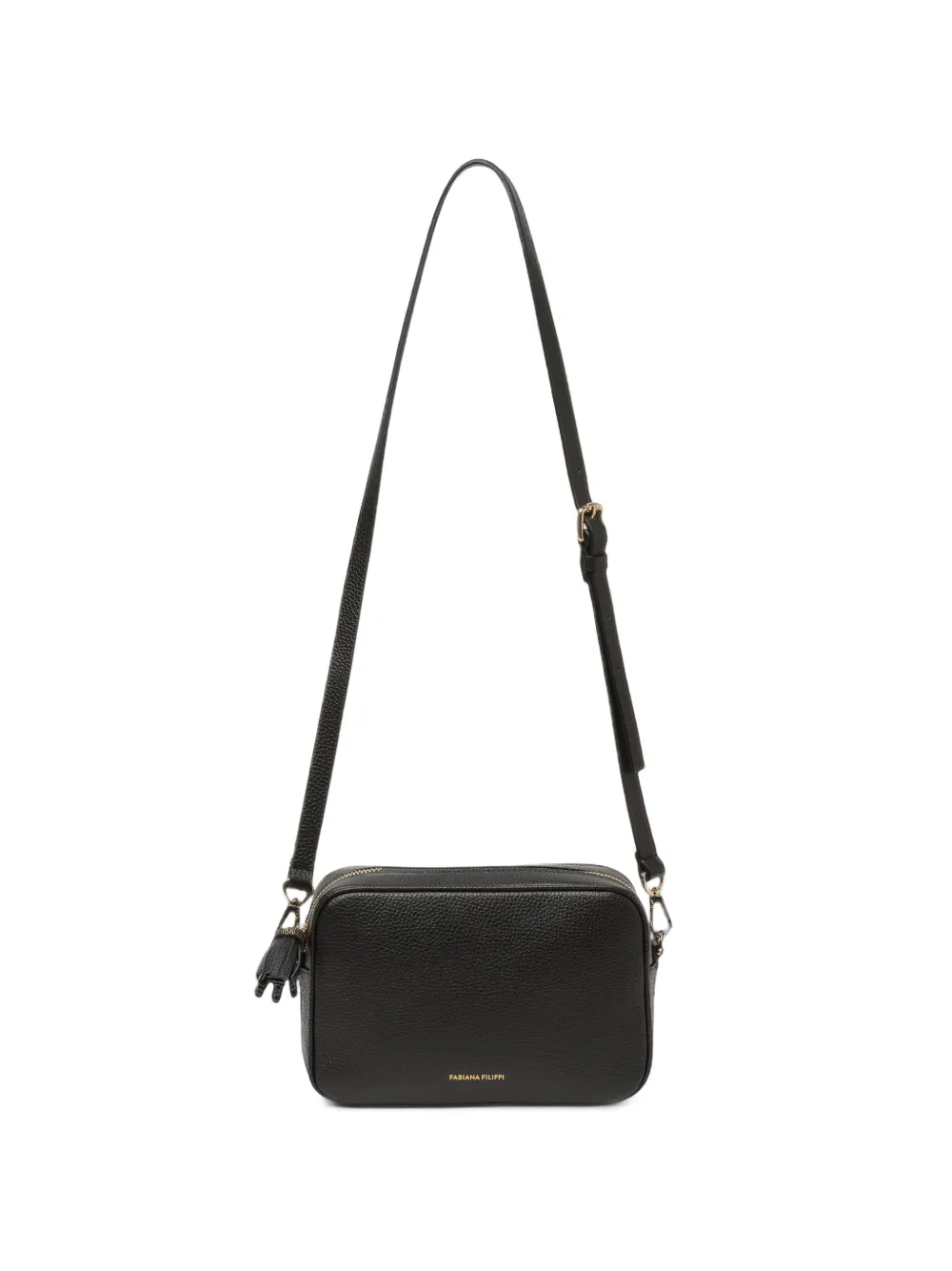 Fabiana Filippi tassel-detail pebbled shoulder bag - Nero