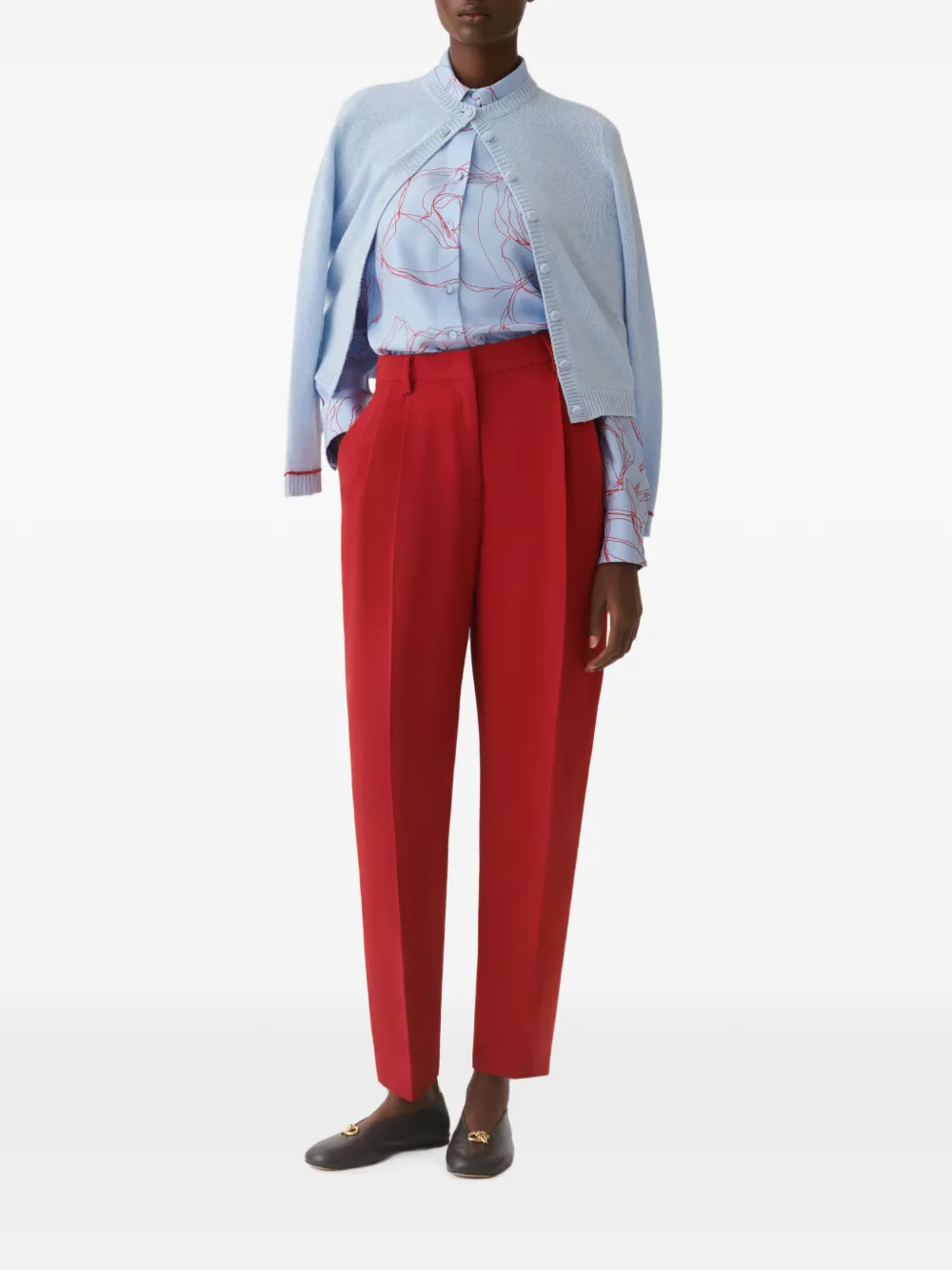 Fabiana Filippi Vest met contrasterende afwerking Blauw