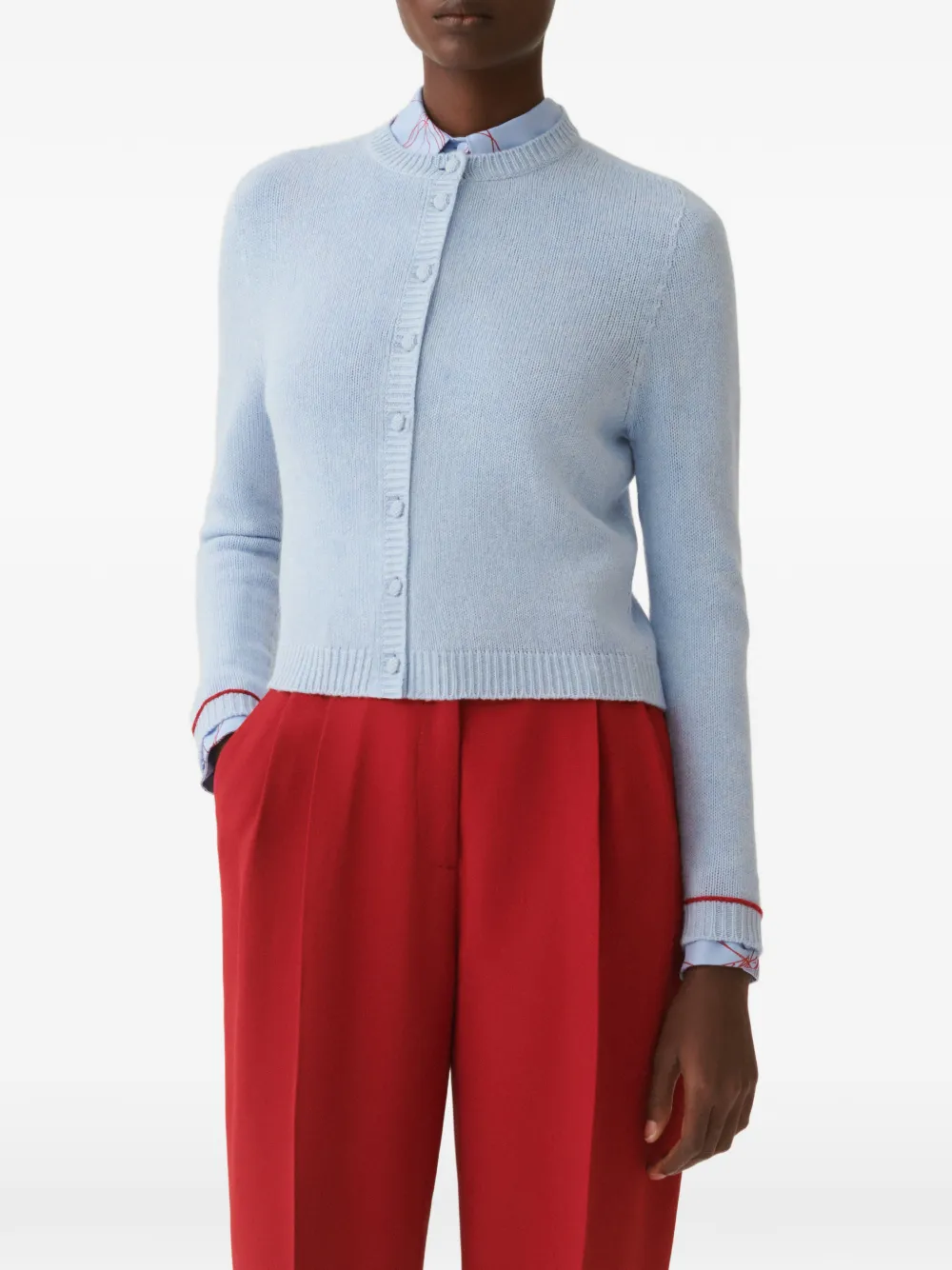 Fabiana Filippi Vest met contrasterende afwerking Blauw
