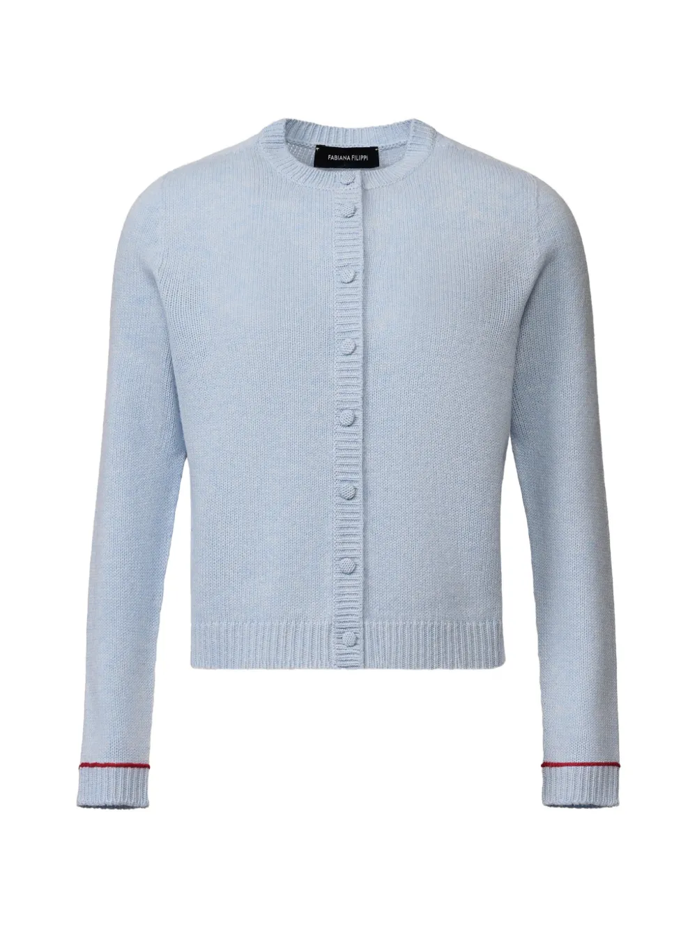 Fabiana Filippi contrast-trim button-up cardigan - Blu