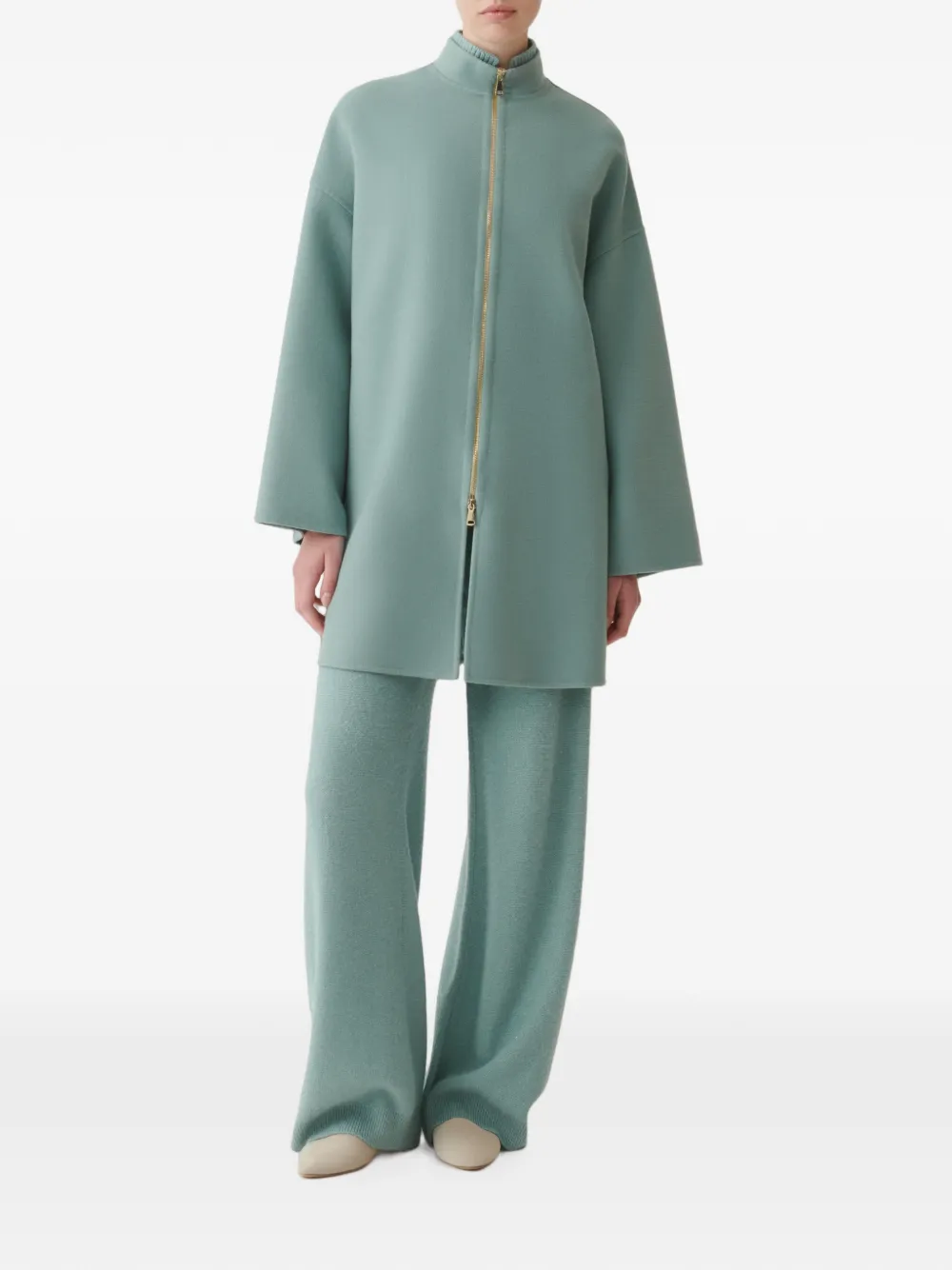 Fabiana Filippi Jas met hoge hals Blauw