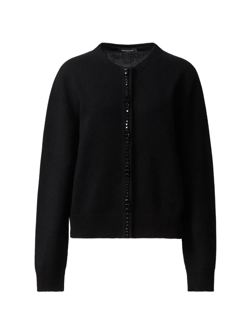 Fabiana Filippi bead-embellished cardigan - Nero