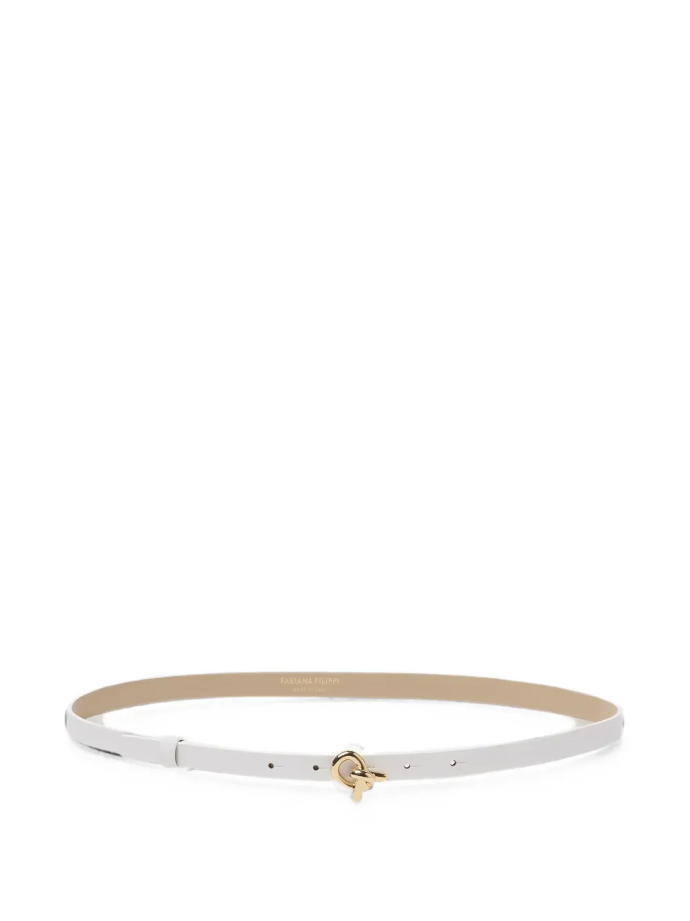 Fabiana Filippi knotted buckle belt - White