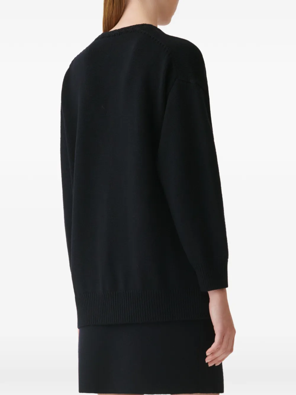 Fabiana Filippi Button-up vest met gevlochten afwerking Blauw