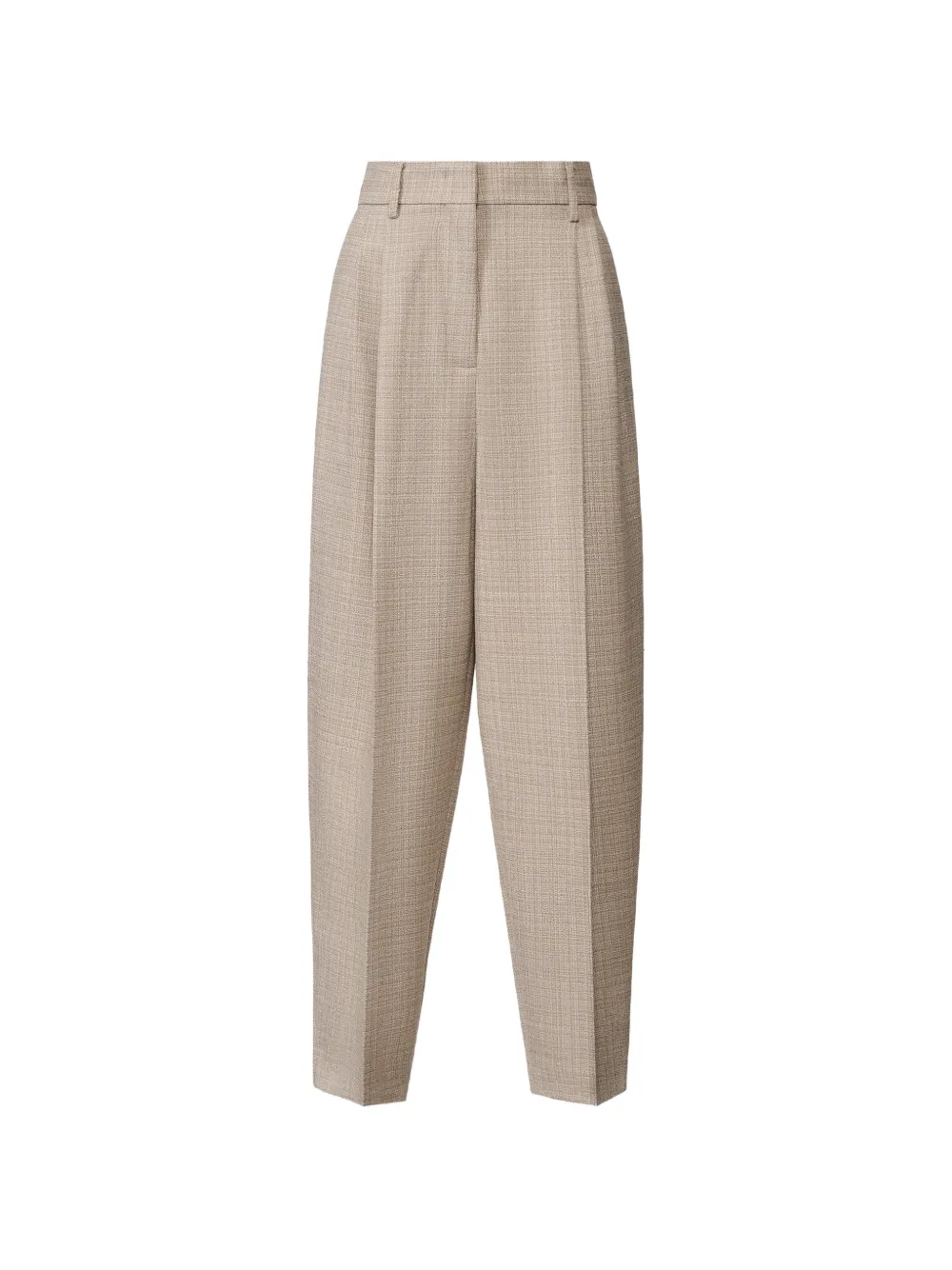 Fabiana Filippi pleated check-pattern trousers - Toni neutri