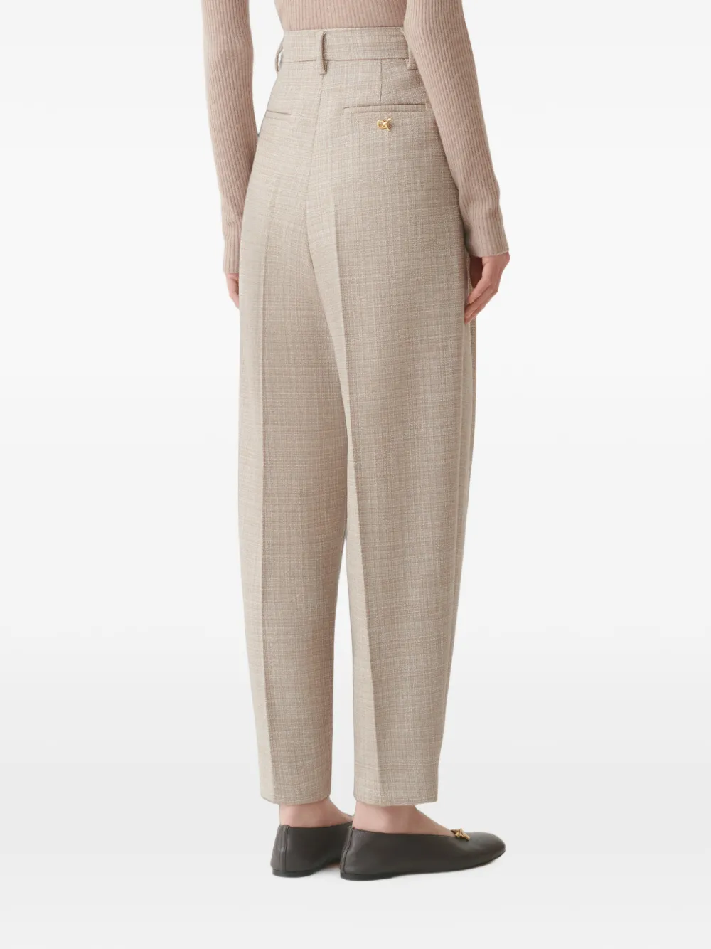 Fabiana Filippi Geruite plooibroek Beige