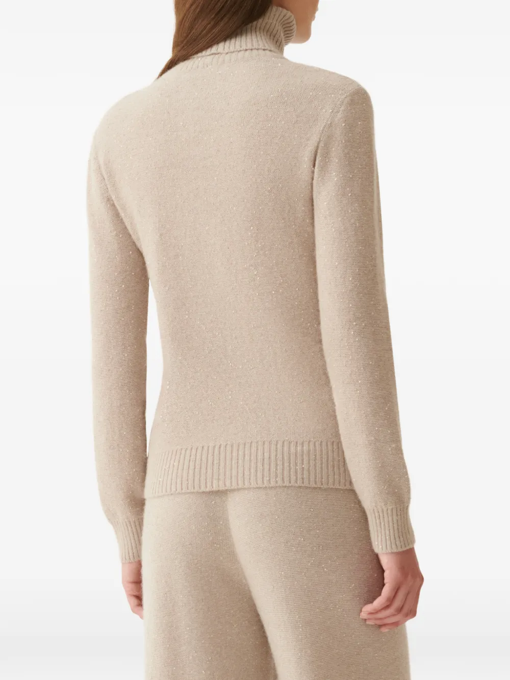 Fabiana Filippi Coltrui verfraaid met pailletten Beige