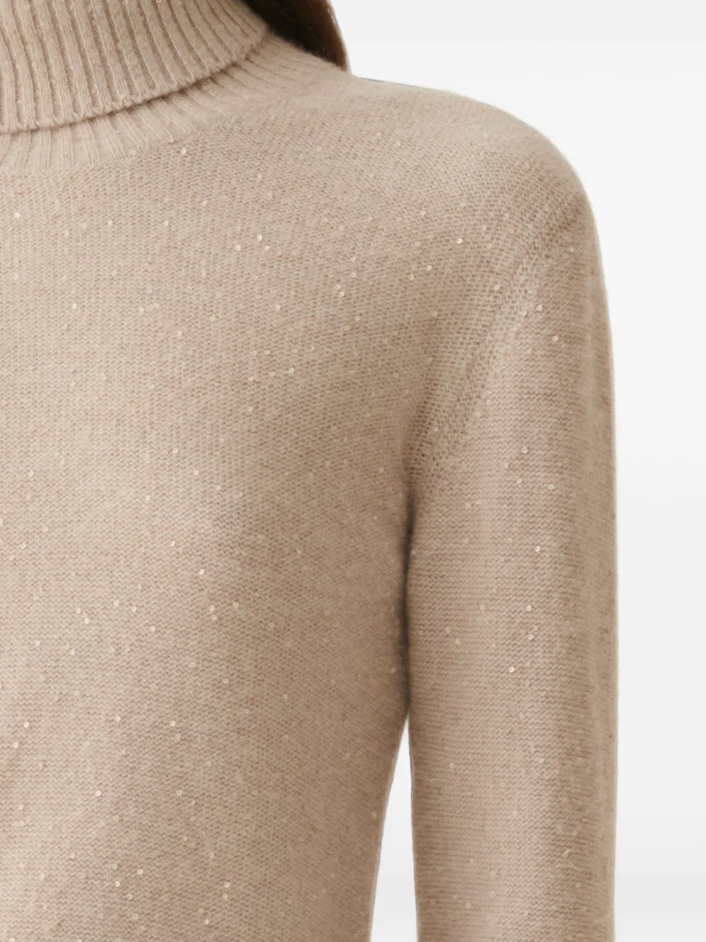 Fabiana Filippi Coltrui verfraaid met pailletten Beige