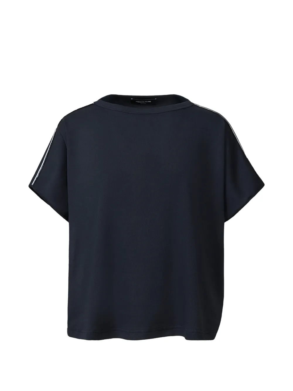 Fabiana Filippi stripe-detail short-sleeve T-shirt - Blu
