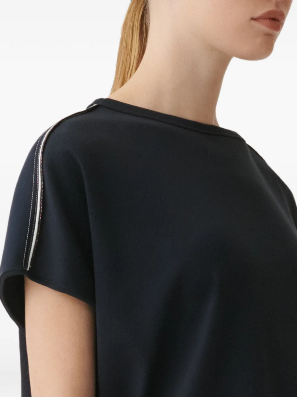 Fabiana Filippi T-shirt met streepdetail Blauw