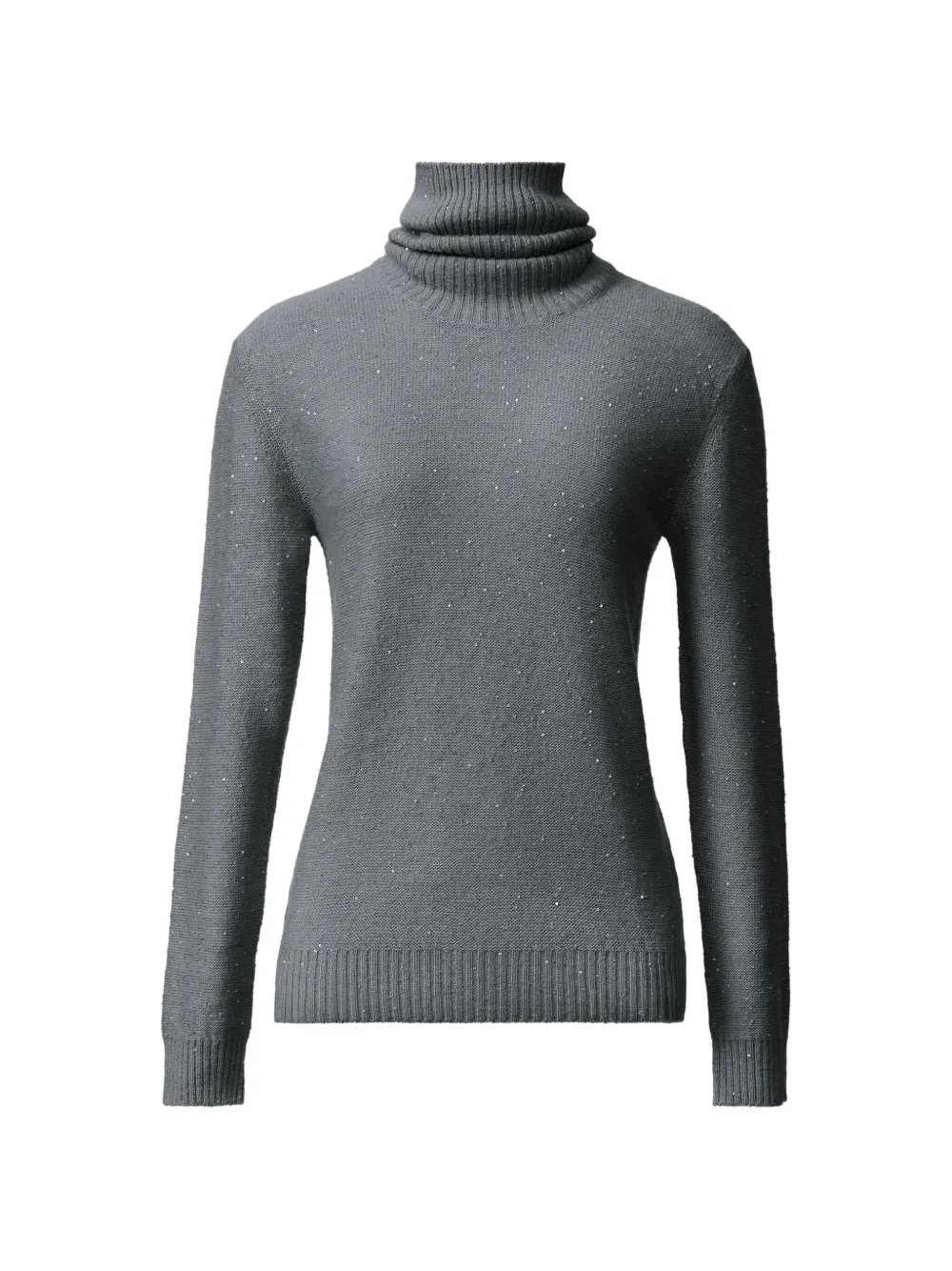 Fabiana Filippi sequin-embellished roll-neck sweater - Grey