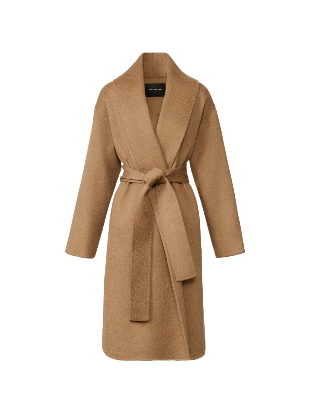 Fabiana Filippi belted shawl-lapel coat - Marrone