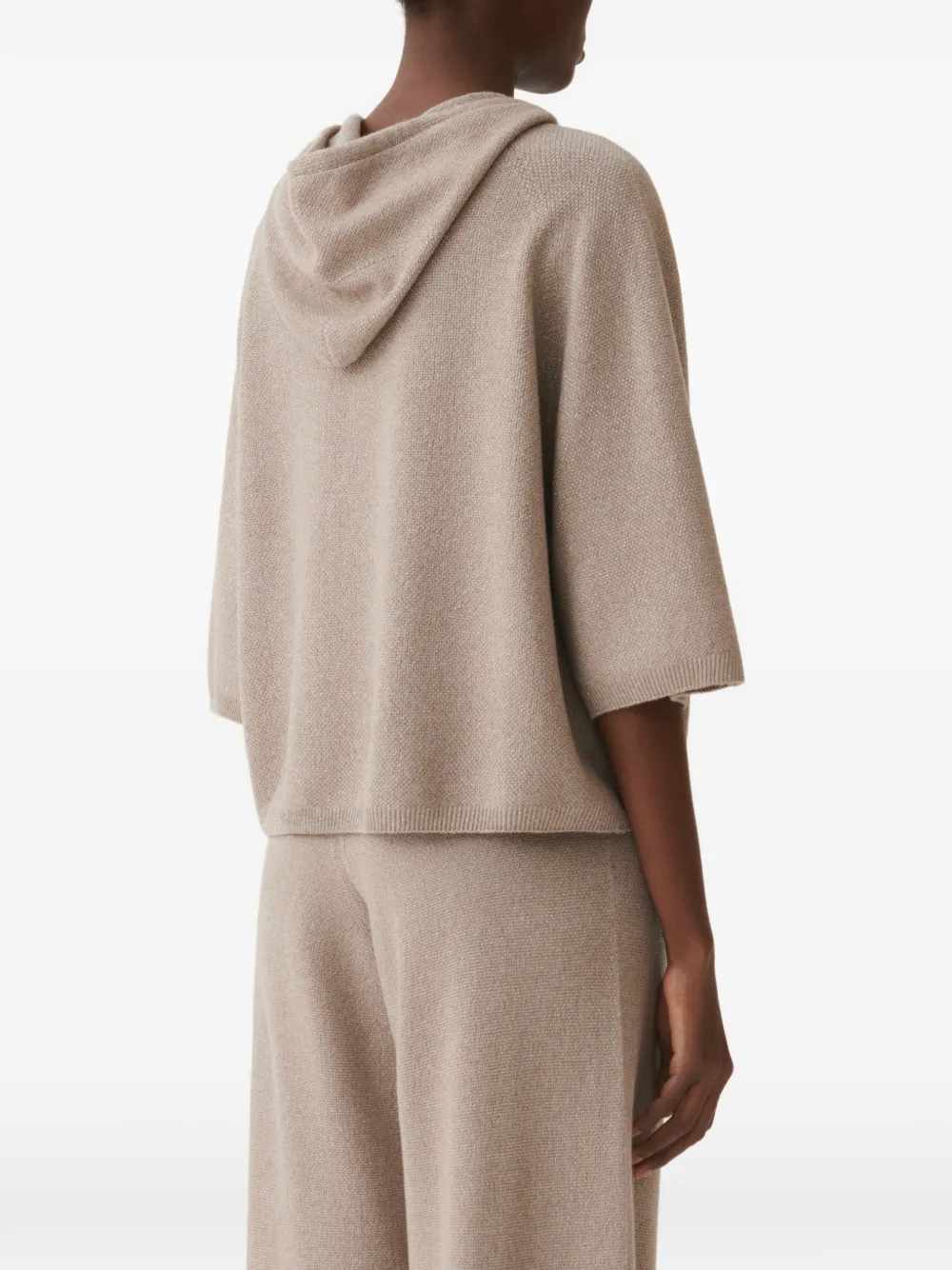 Fabiana Filippi Hoodie met trekkoordsluiting Bruin