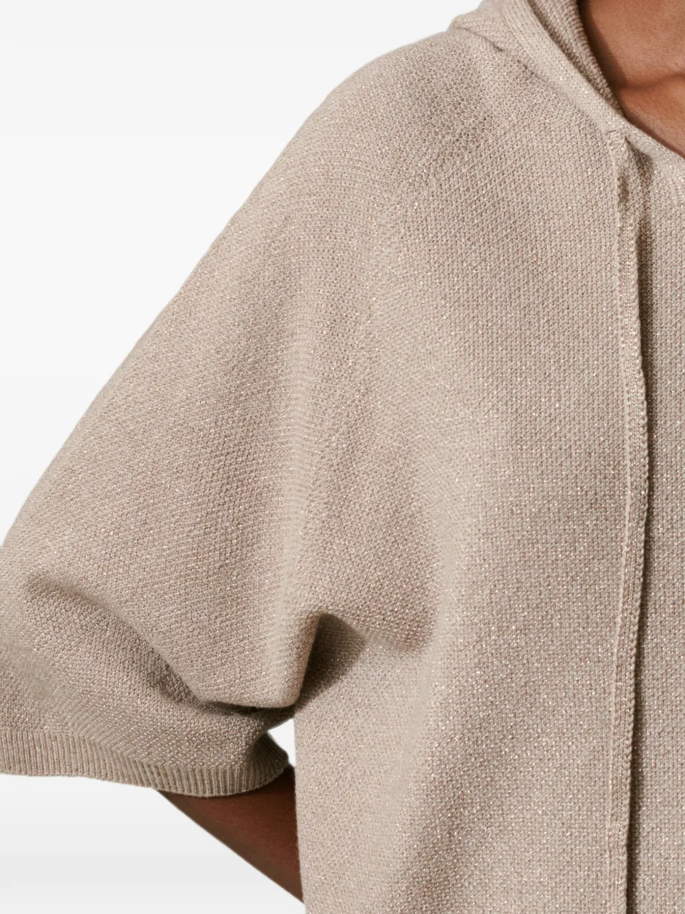 Fabiana Filippi Hoodie met trekkoordsluiting Bruin