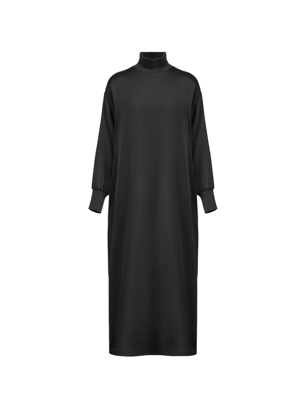 Fabiana Filippi high-neck long-sleeve midi dress Zwart