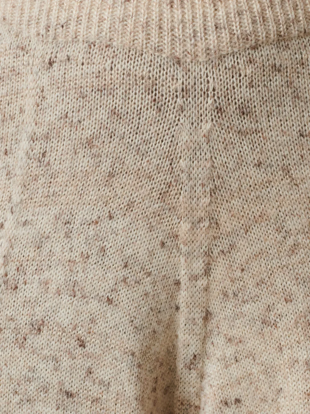 Fabiana Filippi Gebreide broek met elastische taille Beige