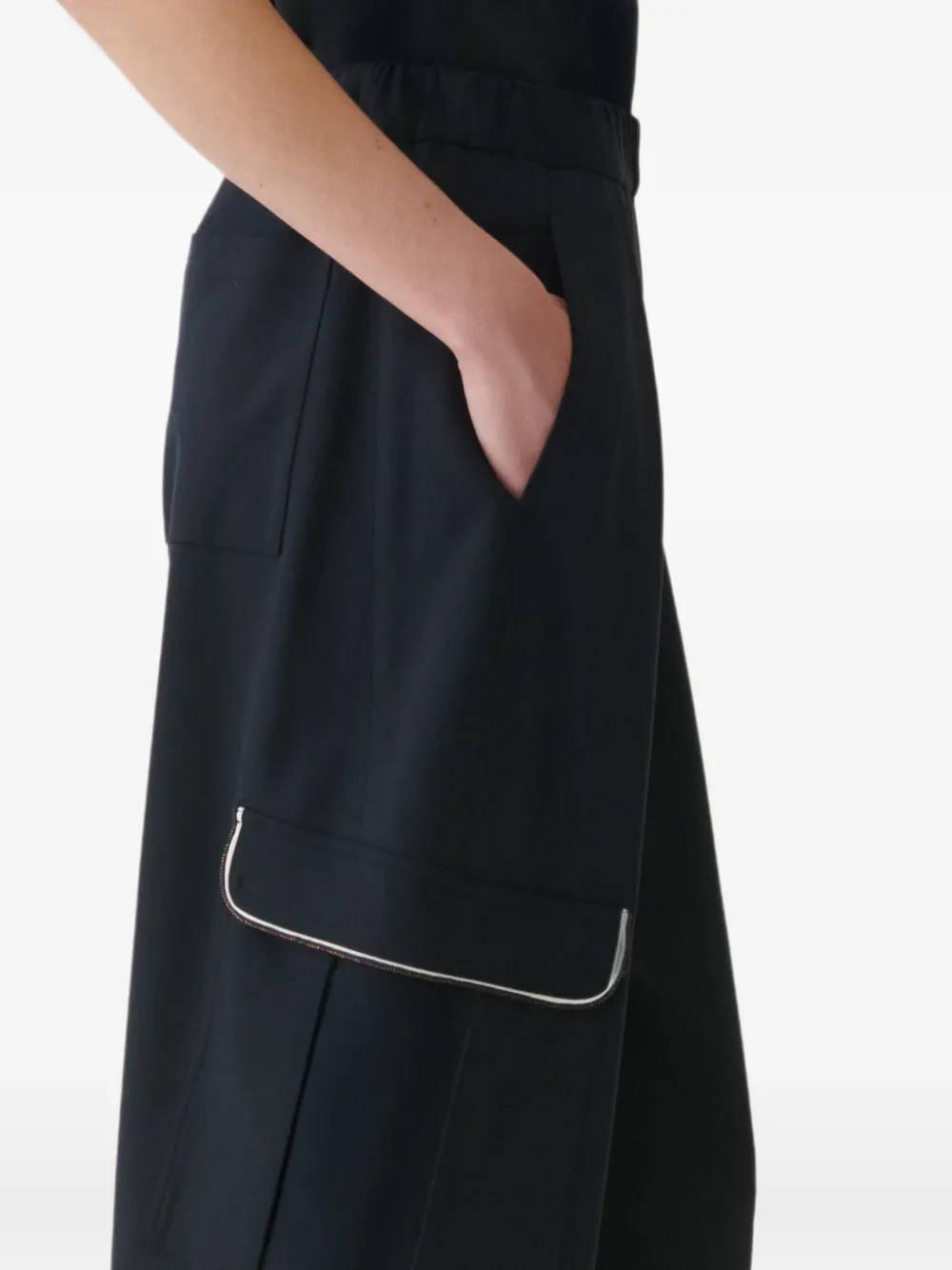 Fabiana Filippi Cargo broek met afwerking Blauw