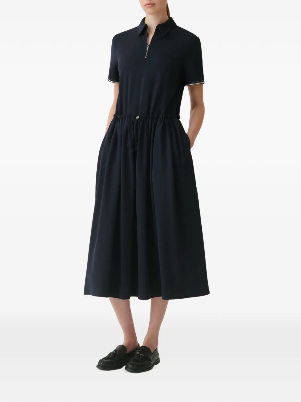 Fabiana Filippi Midi-polojurk met trekkoordtaille Blauw