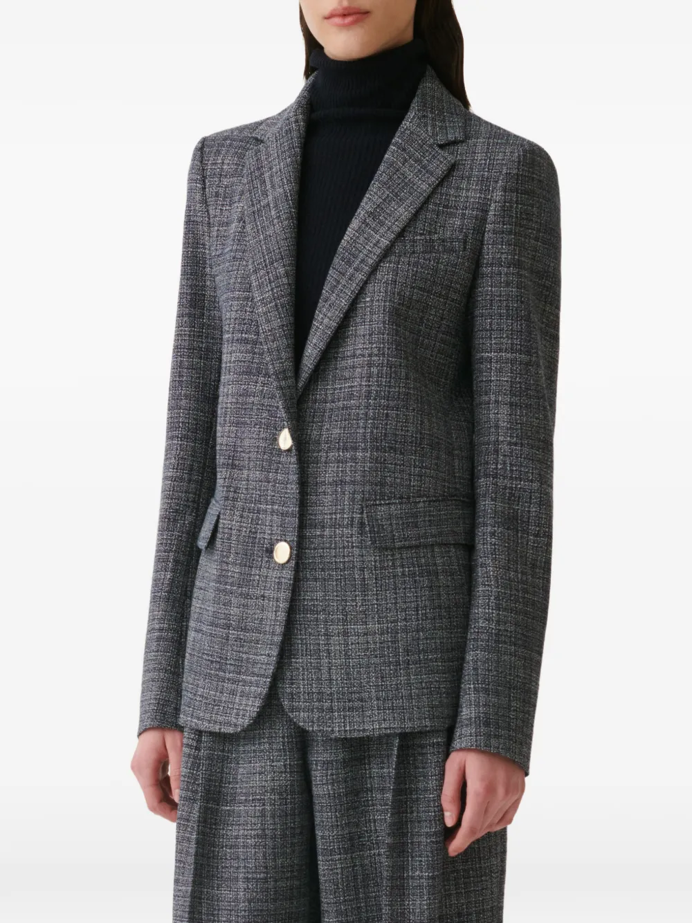 Fabiana Filippi Blazer met enkele rij knopen Blauw