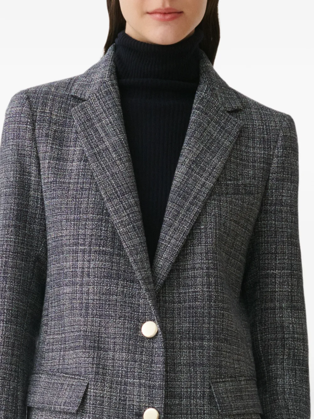 Fabiana Filippi Blazer met enkele rij knopen Blauw