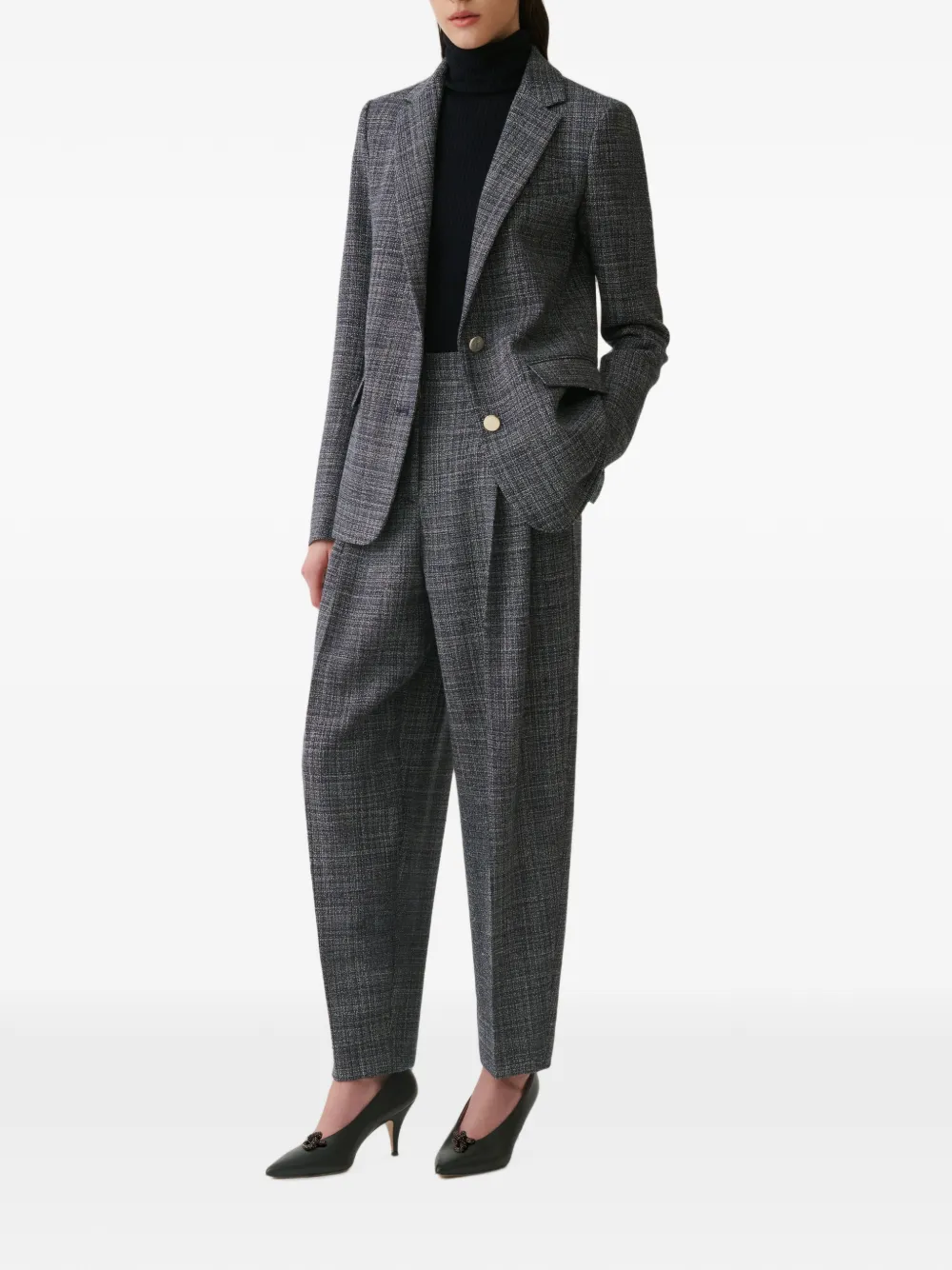 Fabiana Filippi Blazer met enkele rij knopen Blauw